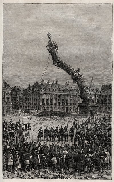 Zniszczenie Kolumny Vendome w okresie komuny autorstwa Unknown artist