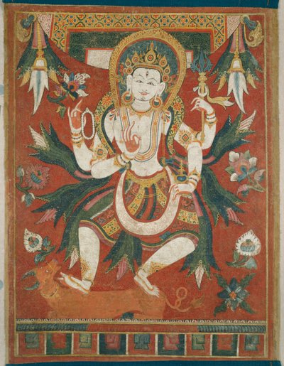 Dwustronnie malowany baner (Paubha) z bogiem Shivą autorstwa Unknown artist