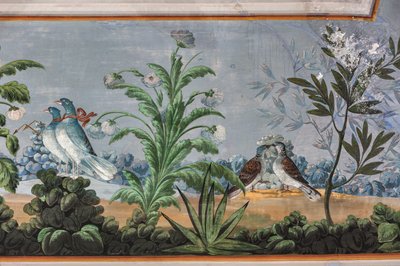 Gołębie i kwiaty, fragment 3743687 (fresk) autorstwa Unknown artist