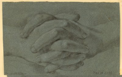 Rysunek: Studium złożonych rąk autorstwa Unknown artist