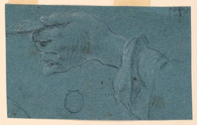 Rysunek: Studium lewej ręki trzymającej mały dysk autorstwa Unknown artist