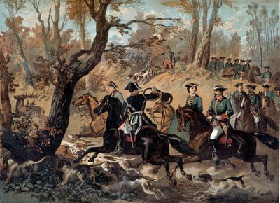 Cesarz Napoleon III (1808-1873) polował na malarstwo Anonimowe. Compiegne z XIX wieku, muzeum zamkowe autorstwa Unknown artist