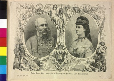 Cesarz Austrii i Elżbieta Franciszka Józefa I autorstwa Unknown artist