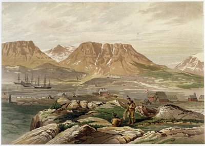 Eskimosi i osadnictwo - w „Wybrzeży morza polarnego, narracja wyprawy arktycznej” dr Edward Moos, Marcus Nard & Co, Londyn autorstwa Unknown artist