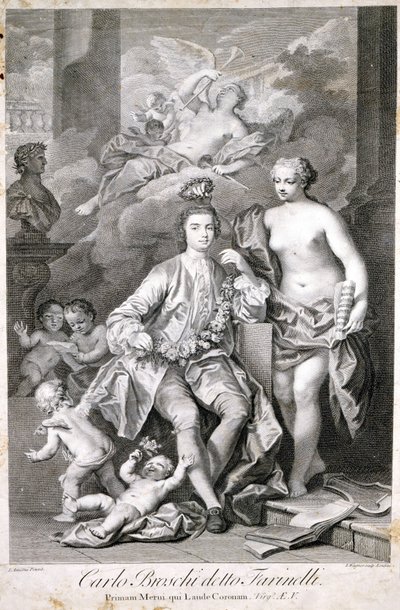 Farinelli (Carlo Broschi, zm. 1705-1782). autorstwa Unknown artist