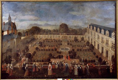 Uczta w Pałacu Książęcym w 1673 r. na pobyt króla Ludwika XIV i jego dworu. Anonimowe malowanie autorstwa Unknown artist