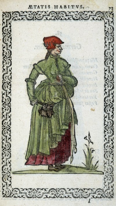 Femme Flamish - w „Habits et effigies” Jeana Sulperiusa autorstwa Unknown artist