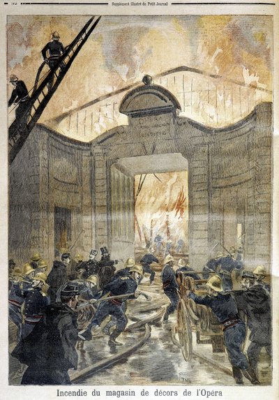 Strażacy: pożar w Operze - w „The Petity Journal” autorstwa Unknown artist