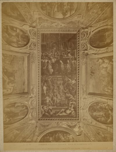 Florencja - Palazzo Vecchio. Sala Klemensa VII, koronacja cesarza Karola V autorstwa Unknown artist