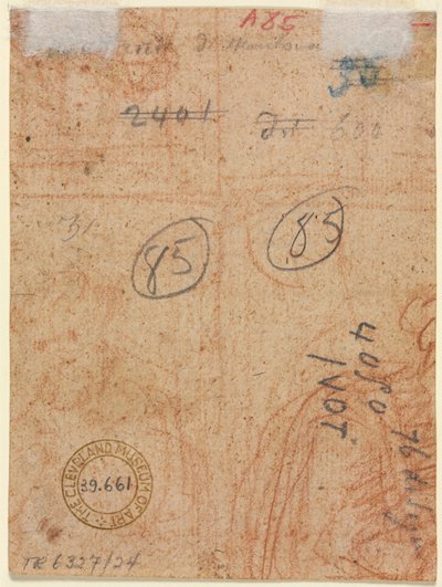 Fragment dwóch postaci (verso) autorstwa Unknown artist