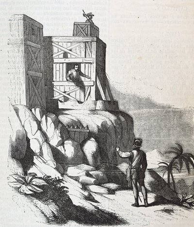 Francisco Roldan rozmawia z Adelantado Bartholomew Columbus na wyspie Hispaniola, w Fort Concepcion w 1497 roku autorstwa Unknown artist