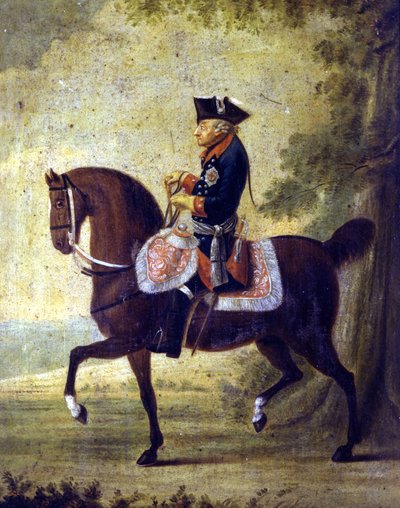 Fryderyk Wielki, król pruski (1712 - 1786). Dół na ramie obrazu jest napisany „”... Berlin 1776. Museo del Risorgimento. Mediolan autorstwa Unknown artist