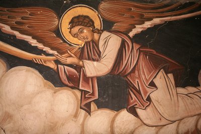 Fresk w kościele klasztoru Koutloumousiou, Góra Athos, Grecja, 2006 r. (zdjęcie) autorstwa Unknown artist