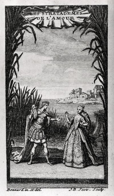 Frontyspis „Les Stratagemes de l’amour” Pierre-Charles (Pierre Charles) Roy librecist francais (1683-1764) dla baletu operowego lub baletu heroicznego Destouchesa Andre Cardinala (1672-1749). 1726. autorstwa Unknown artist