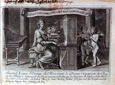 Frontyspicjum drugiej księgi organowej p. Nicolasa Lebègue