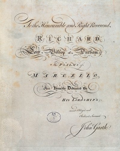 Frontyspis „Psalmów”” Benedetto Marcello autorstwa Unknown artist