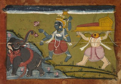 Gajendra Moksha: Zbawienie Króla Słoni autorstwa Unknown artist