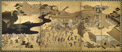 Sceny rodzajowe (Fūzoku byōbu) autorstwa Unknown artist
