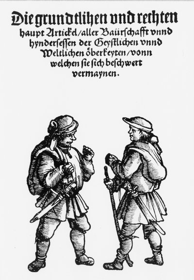 Niemieckie chłopskie uzbrojenie podczas buntu w XVI wieku. autorstwa Unknown artist