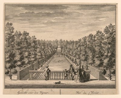 Widok na staw; Vue du Vivier autorstwa Unknown artist