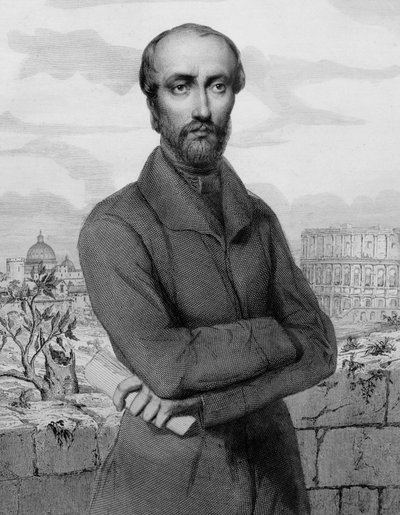 Giuseppe Mazzini, włoski patriota i polityk - 1864 - Portret włoskiego polityka republikańskiego Giuseppe Mazziniego (1805-1872) autorstwa Unknown artist