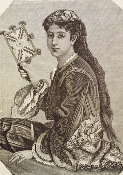 Grecja (XIX w.). Społeczeństwo. Młody Grek. 1879. Rycina autorstwa Unknown artist
