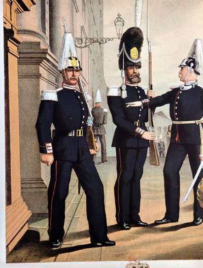 Grenadierzy Gwardii Szwedzkiej, v.1890 autorstwa Unknown artist