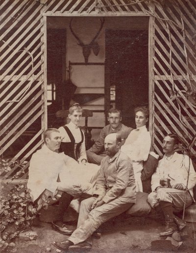 Grupa podjęta w Nortekande Bungalow autorstwa Unknown artist