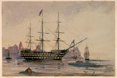 HMS Victory Portsmouth, 24 października 1858 r. autorstwa Unknown artist