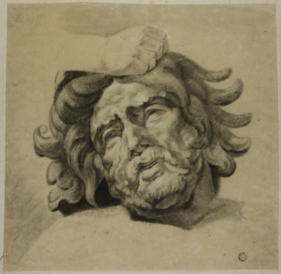 Ręka Centaura chwytająca głowę Lapith (na podstawie jednej z metop z Partenonu, British Museum) autorstwa Unknown artist