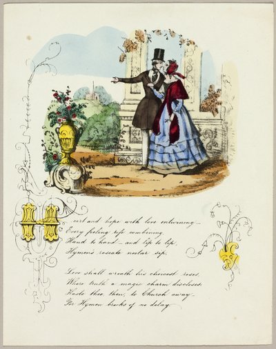 Serce i nadzieja splecione miłością (walentynka) autorstwa Unknown artist