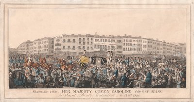 Jej Królewska Mość Królowa Karolina udająca się w stanie do katedry św. Pawła, 20 listopada 1820 r autorstwa Unknown artist