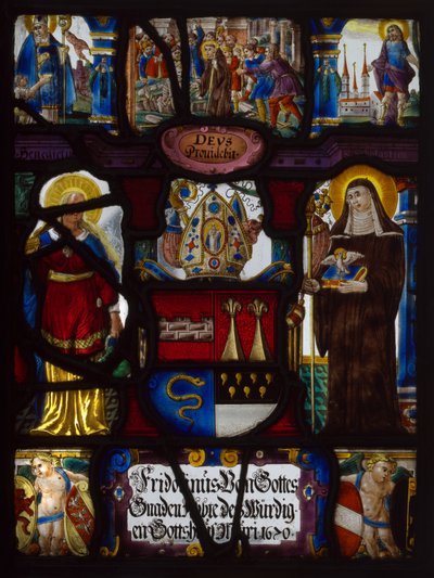 Panel heraldyczny z herbem Fridoinusa Summerera, opata Muri, Szwajcaria autorstwa Unknown artist