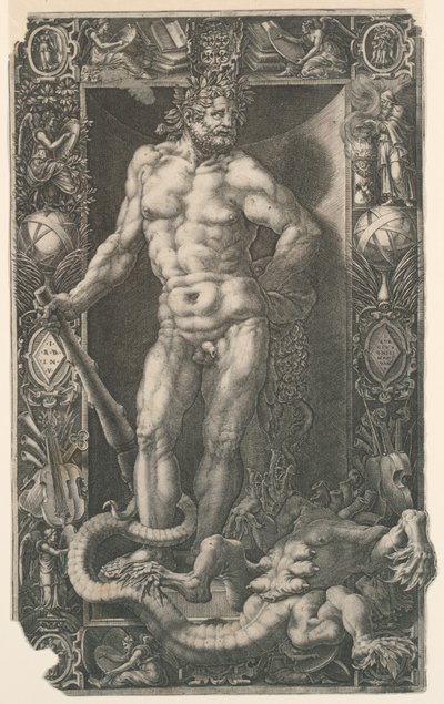 Herkules zwyciężył Hydrę Lerna autorstwa Unknown artist