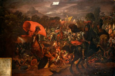 Hernan Cortes uciekający ze stolicy Azteków autorstwa Unknown artist