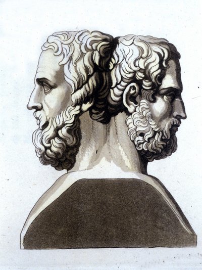 Herodot (484 pne - 425 pne), grecki historyk i Tucycyd (ok. 465 AD 395 pne), grecki historyk. autorstwa Unknown artist