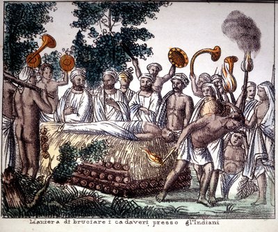 Hinduizm: scena kremacji. Prywatne Dz. autorstwa Unknown artist