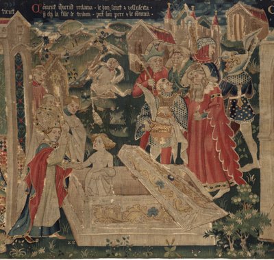 Historia św. Piata i św. Eleutery, Scena 12: Zmartwychwstanie córki trybuna autorstwa Unknown artist