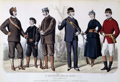Stroje myśliwskie, „Le Journal des tailors”” autorstwa Unknown artist