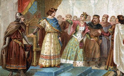 W 1274 królowa Maria Brabant została fałszywie oskarżona przez wielkiego szambelana Pierre