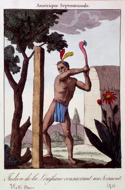 Indianin z Luizjany złożył przysięgę - grawer autorstwa Unknown artist