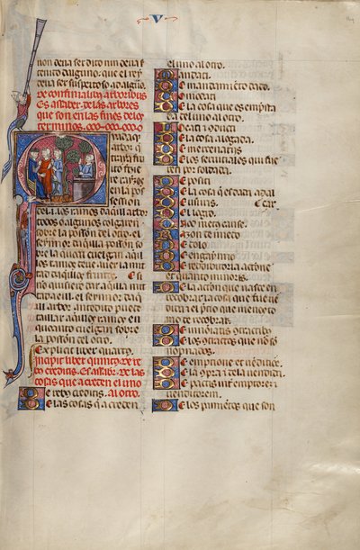 Initial Q: Dwóch mężczyzn przed sędzią i trzeci mężczyzna obserwujący zza ściany autorstwa Unknown artist