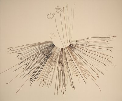 Inka Khipu (urządzenie rejestrujące światłowód) autorstwa Unknown artist