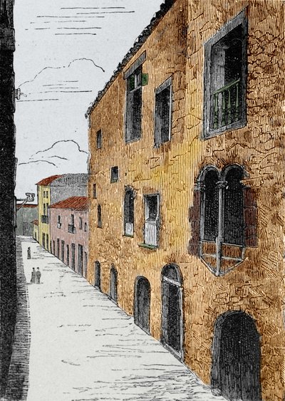 Wyspa Madere (portugalski archipelag Madery). dom Krzysztofa Kolumba (1451-1506) w Funchal. autorstwa Unknown artist