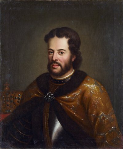 Iwan V - (le tsar tres paisible) - Portret cara Iwana V Aleksiejewicza (1666-1696), Anonim. Olej na płótnie, II poł. XVIII w., Państwowe Muzeum Architektury, Historii i Sztuki, Vladimir autorstwa Unknown artist