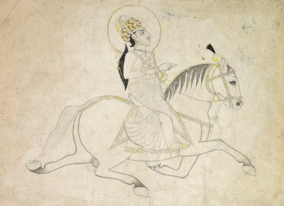 Jai Singh III z Jaipur (r. 1818-1835) Jazda konna autorstwa Unknown artist