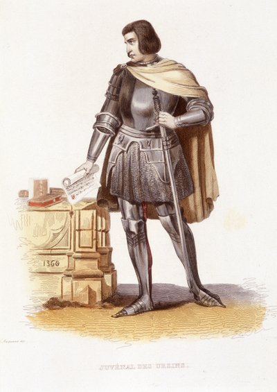 Jean Juvenal (lub Jouvenel) des Ursins (1360 - 1431), francuski sędzia - w „Le Plutarque francais” red. Mennechet autorstwa Unknown artist