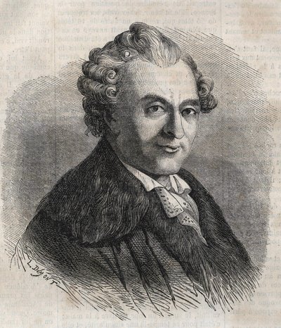 Jean Michel Sedaine. Francuski dramaturg 1719-1797 autorstwa Unknown artist
