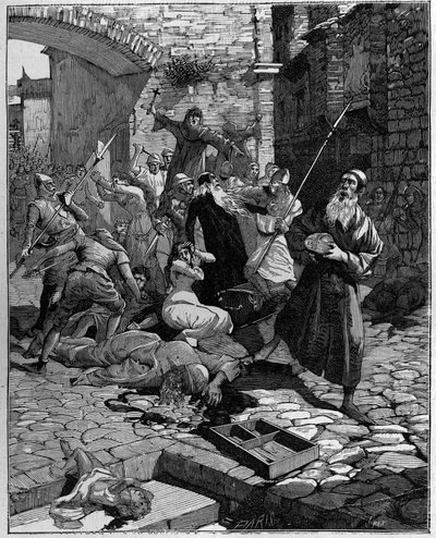 Żydzi pozbawieni majątku i polowali z Francji w XIII wieku. autorstwa Unknown artist
