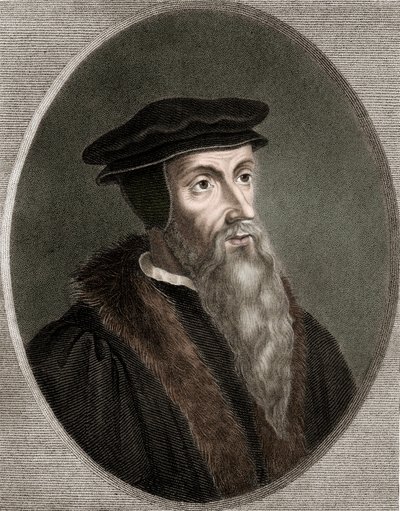Jan Kalwin - Jean Calvin 1509-1564 - rycina - XIX wiek autorstwa Unknown artist
